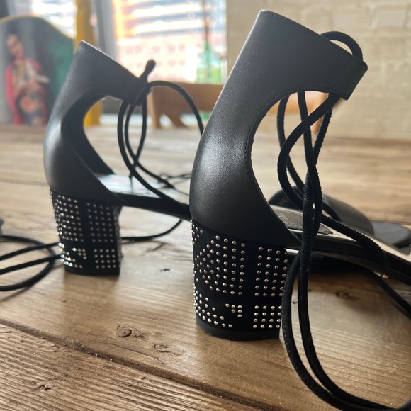 CHRISTIAN DIOR Rainbow Stellar Block Heel Lace-up Open-Toe Sandals - Picture 8 of 13